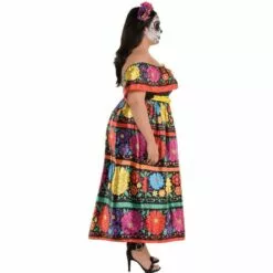 AMSCAN Sugar Skull Beauty Plus Size Costume For Adults - Day Of The Dead 7 AMSCAN Sugar Skull Beauty Plus Size Costume For Adults - Day Of The Dead -Amscan Shop P919325 02