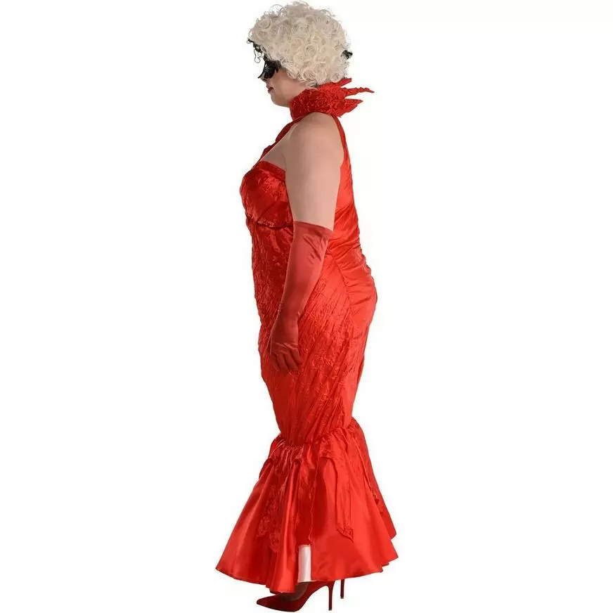 AMSCAN Adult Cruella Red Ball Dress Plus Size Costume - Disney Cruella 5 AMSCAN Adult Cruella Red Ball Dress Plus Size Costume - Disney Cruella - Image 3