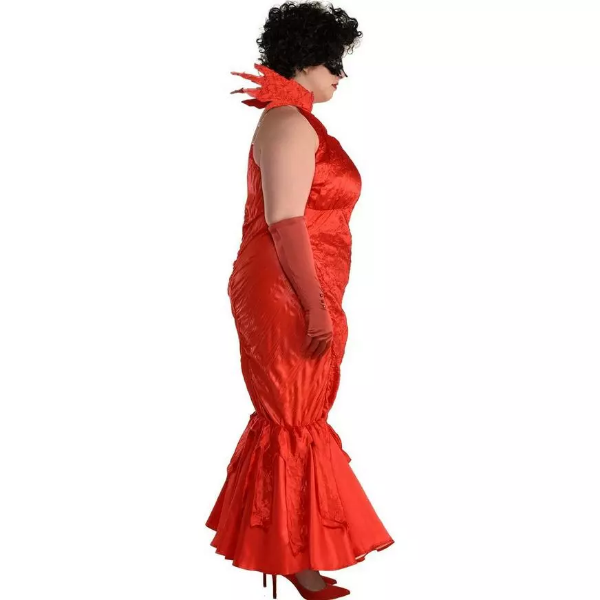 AMSCAN Adult Cruella Red Ball Dress Plus Size Costume - Disney Cruella 6 AMSCAN Adult Cruella Red Ball Dress Plus Size Costume - Disney Cruella - Image 4