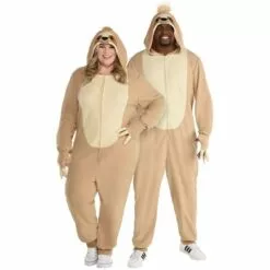 AMSCAN Adult Sloth One Piece Zipster Costume - Plus Size