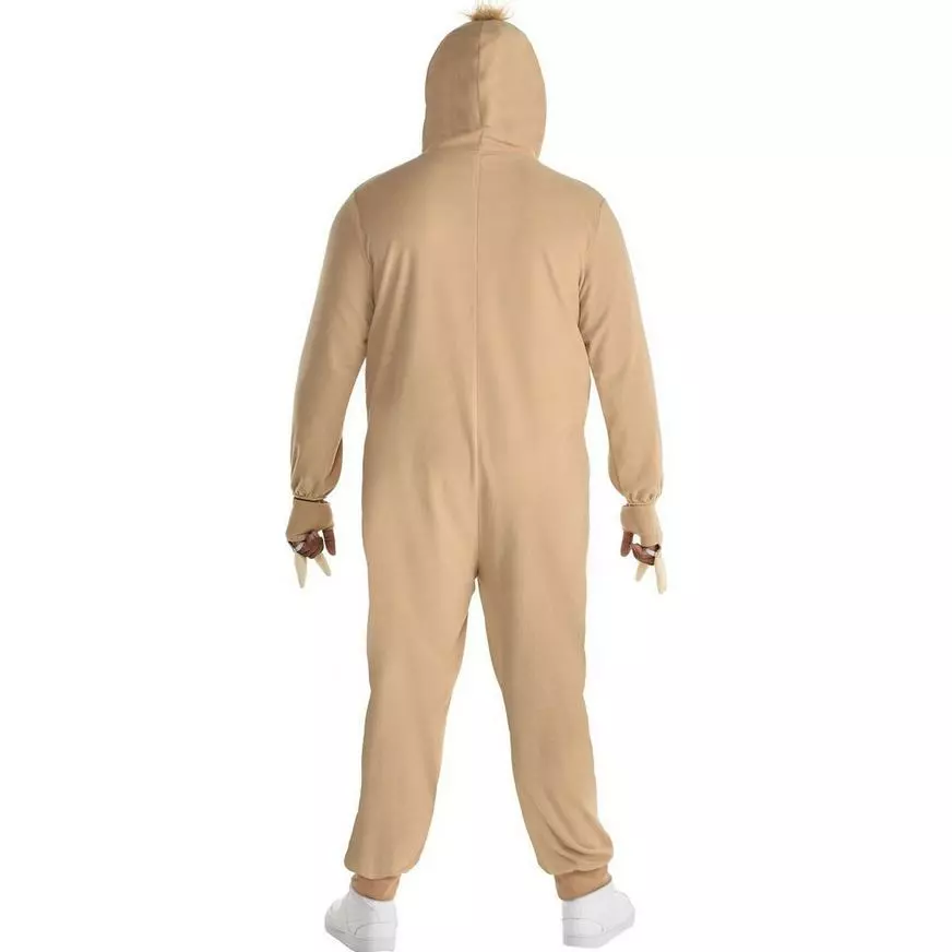 AMSCAN Adult Sloth One Piece Zipster Costume - Plus Size 4 AMSCAN Adult Sloth One Piece Zipster Costume - Plus Size - Image 2