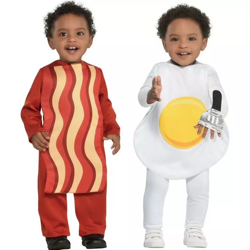 AMSCAN Breakfast Babies Bacon & Egg Twin Costumes 3 AMSCAN Breakfast Babies Bacon & Egg Twin Costumes