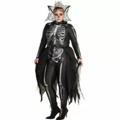 AMSCAN Adult Gothic Skeleton Queen Costume - Plus Size