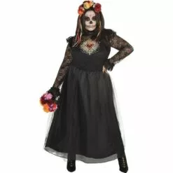 AMSCAN Day Of The Dead Sacred Heart Couture Plus Size Dress For Adults