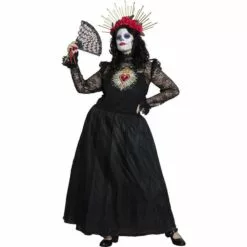 AMSCAN Day Of The Dead Sacred Heart Couture Plus Size Dress For Adults 5 AMSCAN Day Of The Dead Sacred Heart Couture Plus Size Dress For Adults -Amscan Shop P921361 01