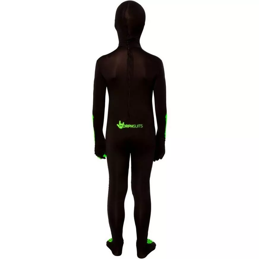 Glow-in-the-Dark Skeleton Morphsuit Costume For Kids 5 Glow-in-the-Dark Skeleton Morphsuit Costume For Kids - Image 3