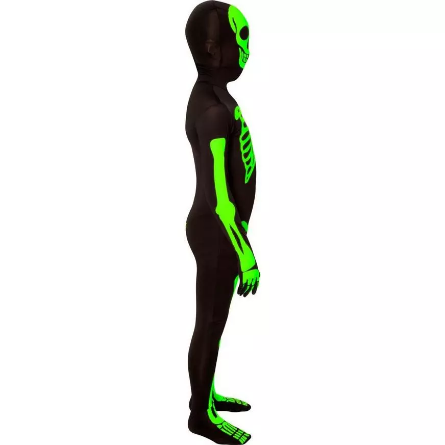 Glow-in-the-Dark Skeleton Morphsuit Costume For Kids 6 Glow-in-the-Dark Skeleton Morphsuit Costume For Kids - Image 4