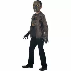 Kids' Light-Up Extreme Scorched Zombie Deluxe Costume  -Amscan Shop P923812 02