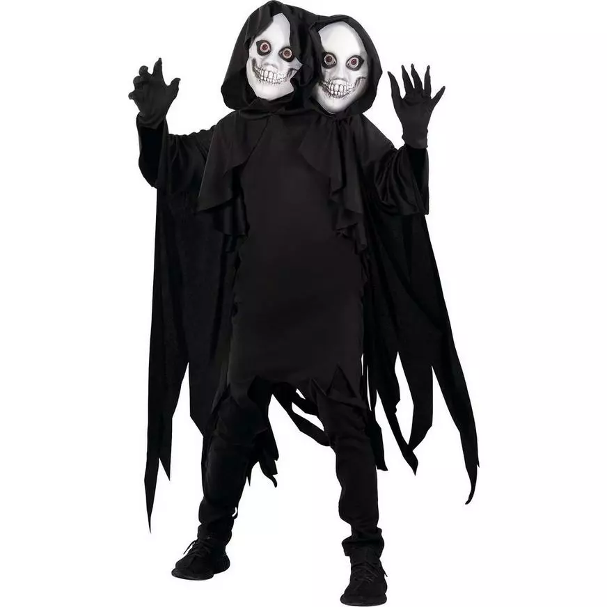Two-Headed Ghostly Ghoul Costume For Kids 3 Two-Headed Ghostly Ghoul Costume For Kids
