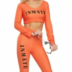 Adult Orange Inmate #69 Prisoner Costume 8 Adult Orange Inmate #69 Prisoner Costume -Amscan Shop P925772 02