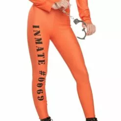 Adult Orange Inmate #69 Prisoner Costume 9 Adult Orange Inmate #69 Prisoner Costume -Amscan Shop P925772 03