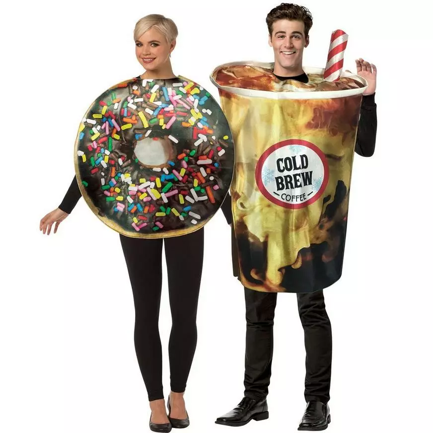 Sprinkle Donut & Cold Brew Coffee Couples Costumes For Adults 3 Sprinkle Donut & Cold Brew Coffee Couples Costumes For Adults