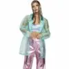 Teal Organza Trench Coat For Adults - Iridescent Glam 1 Teal Organza Trench Coat For Adults - Iridescent Glam -Amscan Shop P926747