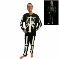 Glow-in-the-Dark Skeleton Pajamas For Men