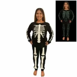 Glow-in-the-Dark Skeleton Pajamas For Women 