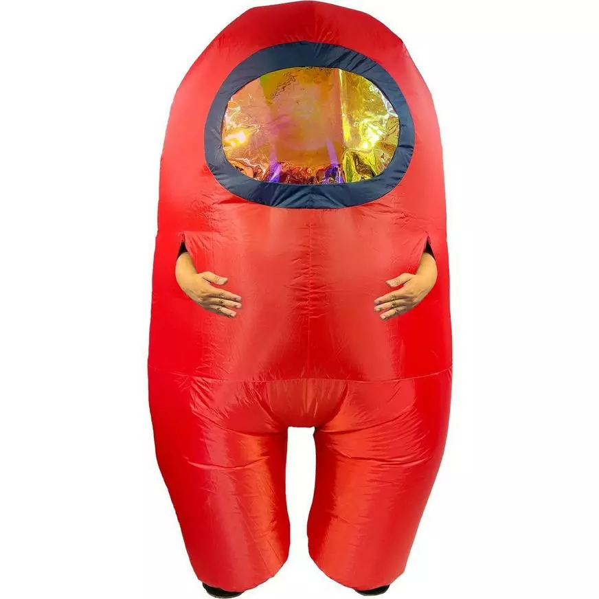Adult Red Among Us Inflatable Costume 4 Adult Red Among Us Inflatable Costume - Image 2