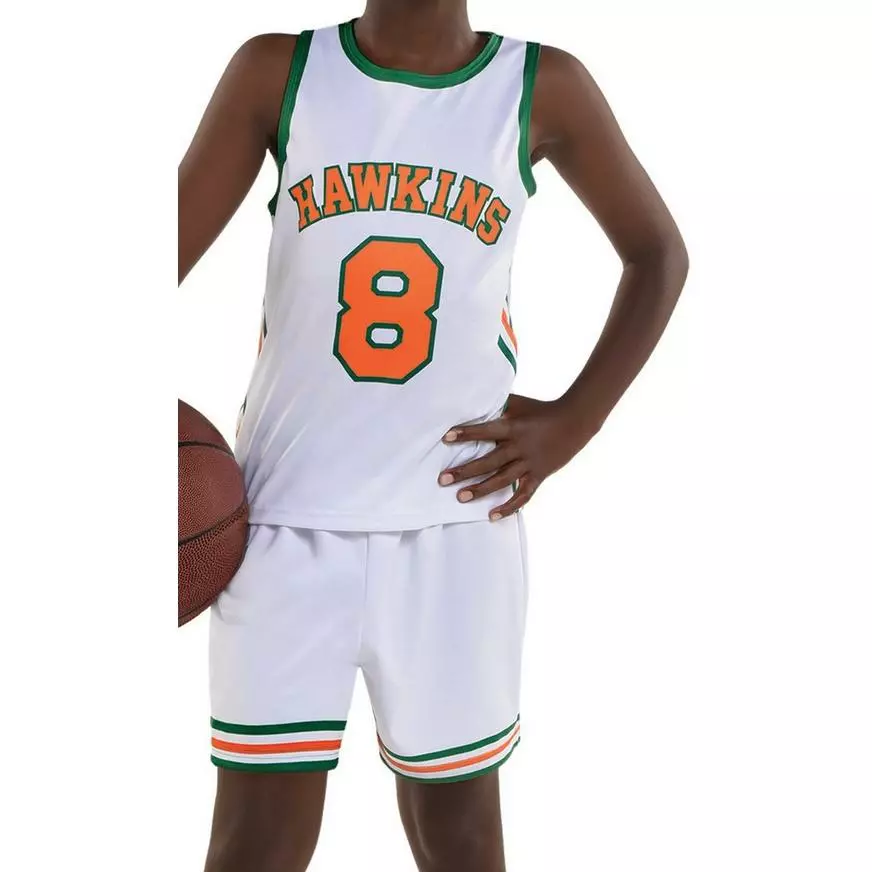 Kids' Lucas Hawkins High Basketball Costume - Stranger Things 4 4 Kids' Lucas Hawkins High Basketball Costume - Stranger Things 4 - Image 2