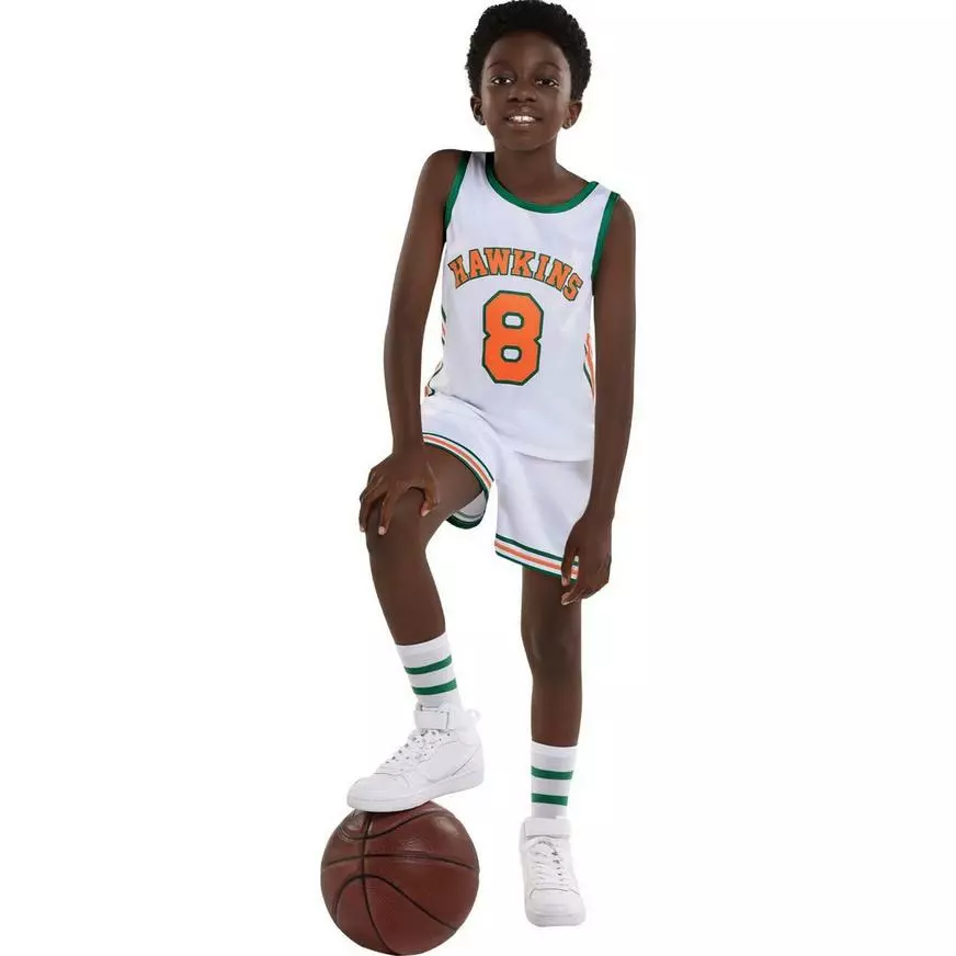 Kids' Lucas Hawkins High Basketball Costume - Stranger Things 4 5 Kids' Lucas Hawkins High Basketball Costume - Stranger Things 4 - Image 3