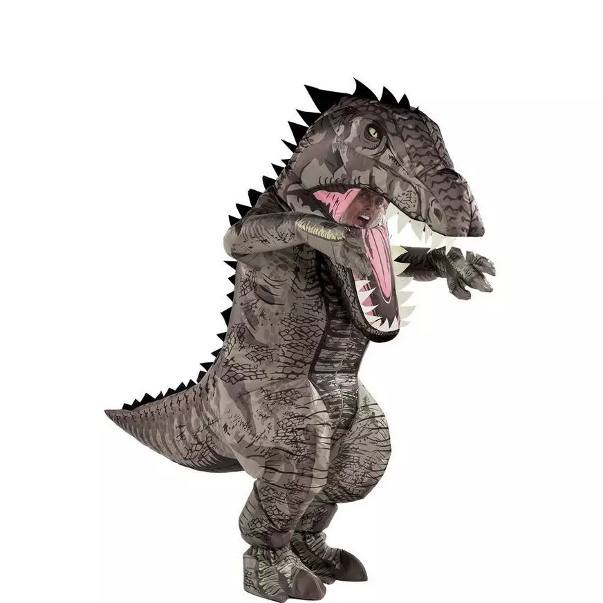 Adult Giganotosaurus Dinosaur Inflatable Costume With Sound Effect - Jurassic World: Dominion 3 Adult Giganotosaurus Dinosaur Inflatable Costume With Sound Effect - Jurassic World: Dominion