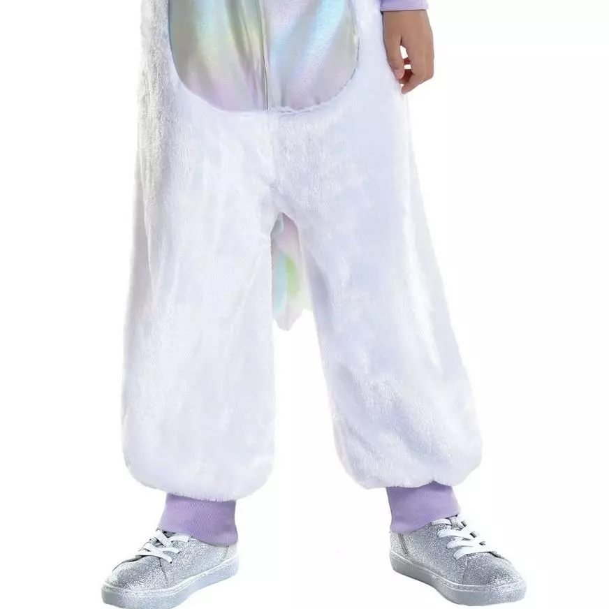Kids' Iridescent Unicorn One Piece Zipster Costume 5 Kids' Iridescent Unicorn One Piece Zipster Costume - Image 3