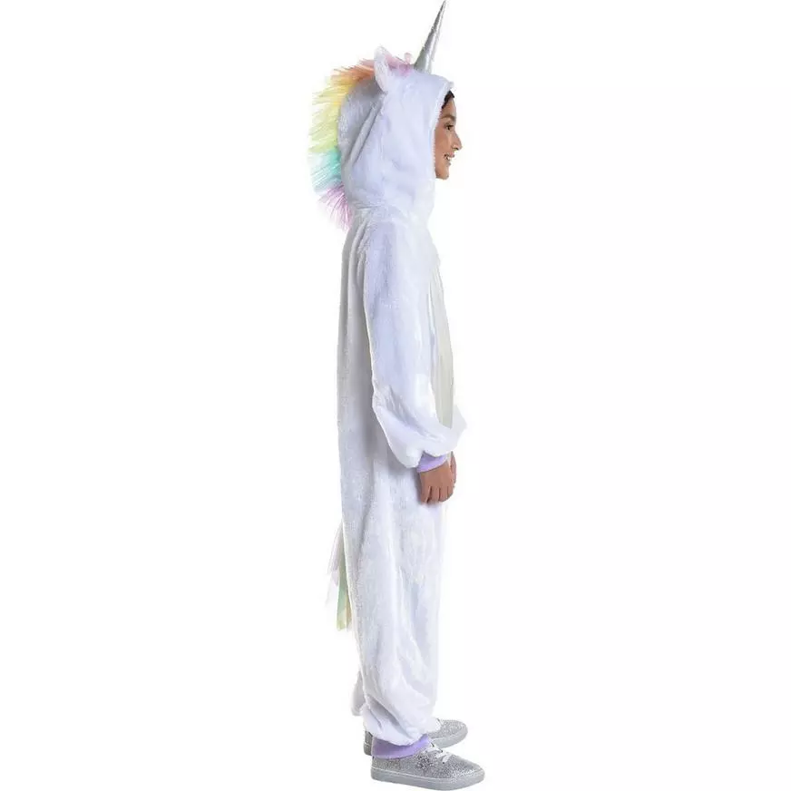 Kids' Iridescent Unicorn One Piece Zipster Costume 6 Kids' Iridescent Unicorn One Piece Zipster Costume - Image 4