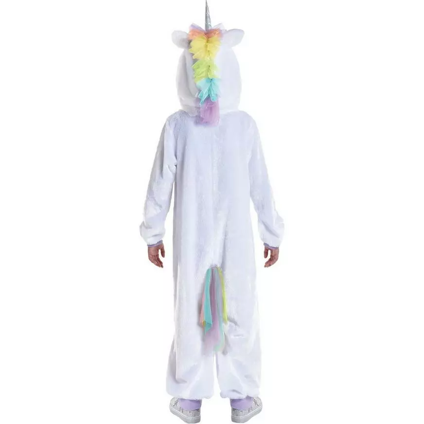 Kids' Iridescent Unicorn One Piece Zipster Costume 7 Kids' Iridescent Unicorn One Piece Zipster Costume - Image 5