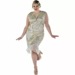 Adult Flirty Flapper Plus Size Costume