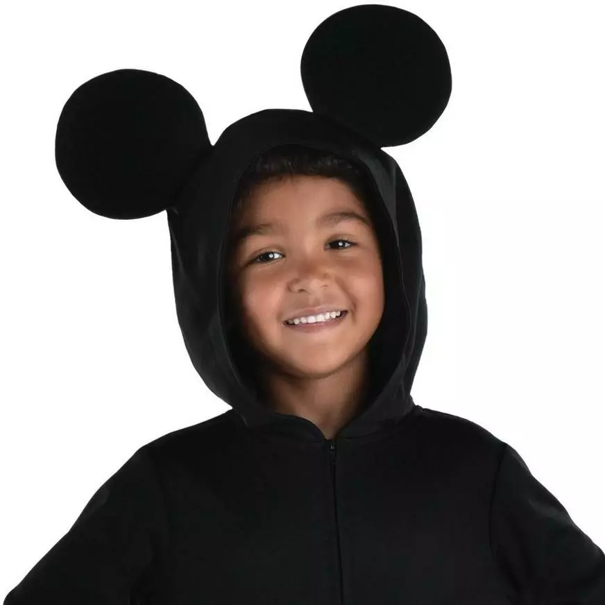 AMSCAN Kids' Classic Mickey Mouse One Piece Zipster Costume - Disney 4 AMSCAN Kids' Classic Mickey Mouse One Piece Zipster Costume - Disney - Image 2