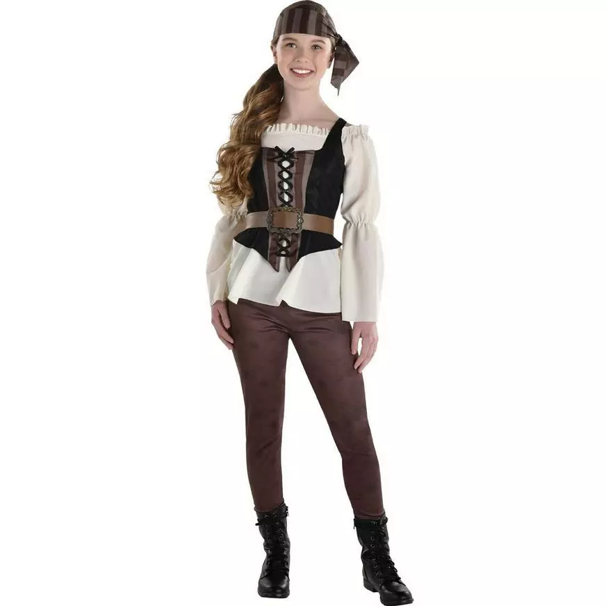 Girls' Shipwrecked Pirate Costume 3 Girls' Shipwrecked Pirate Costume