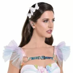 AMSCAN Adult Iridescent Body Harness With Glitter Tulle Shoulders - Fairy