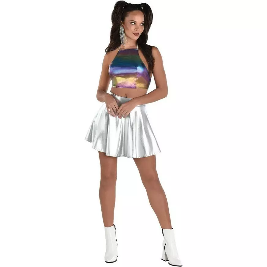 AMSCAN Oil Slick Tie-Back Halter Top - Festival 4 AMSCAN Oil Slick Tie-Back Halter Top - Festival - Image 2