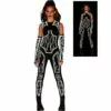 AMSCAN Adult Reflective Black Latex-Look Circuit Board Sleeveless Unitard Catsuit - Cyberpunk -Amscan Shop P942119