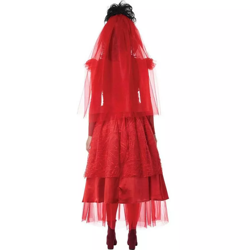 Adult Red Bride From Hell Costume 4 Adult Red Bride From Hell Costume - Image 2