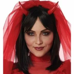 Adult Red Bride From Hell Costume 11 Adult Red Bride From Hell Costume -Amscan Shop P942710 04