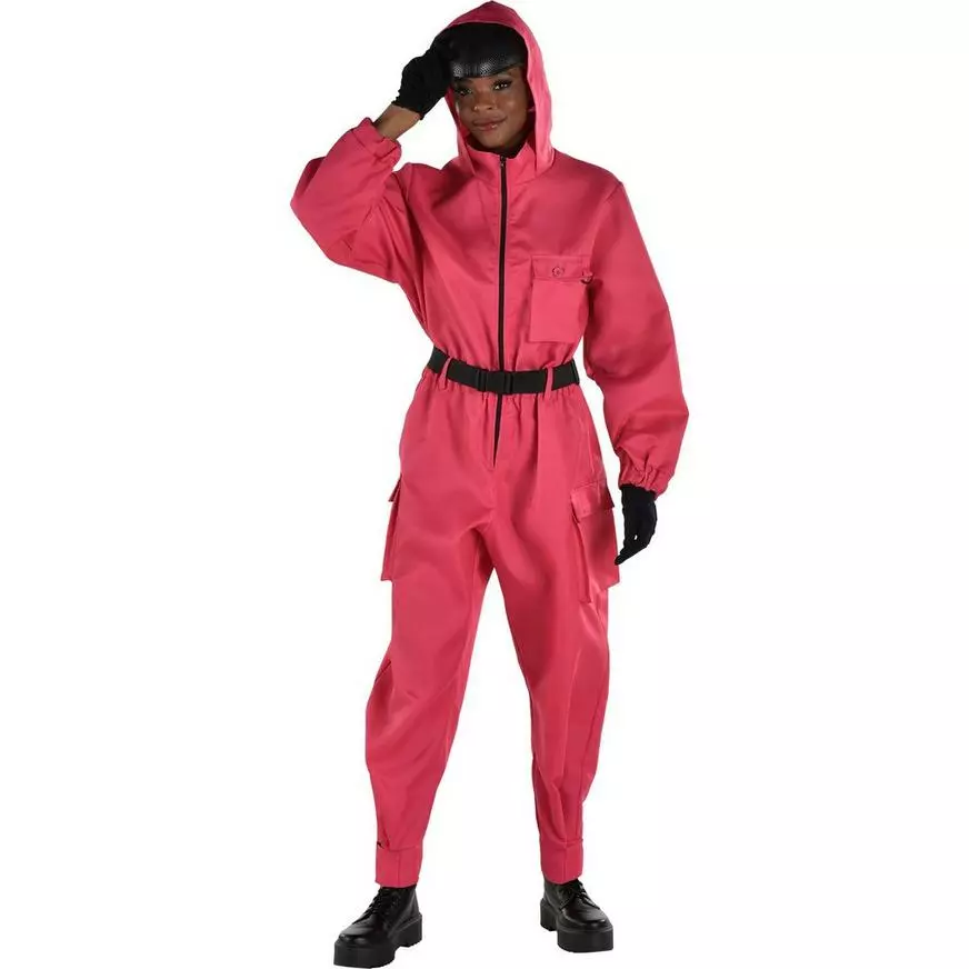 AMSCAN Adult Pink Soldier Guard Costume - Netflix Squid Game 4 AMSCAN Adult Pink Soldier Guard Costume - Netflix Squid Game - Image 2